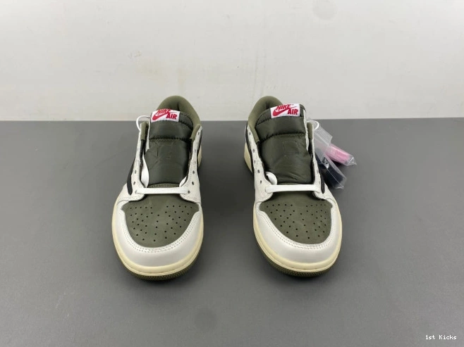 1st Kicks Shoes 1 OLIVE SCOTT OG MEDIUM JORDAN TRAVIS DM7866-200 X LOW AIR 0818